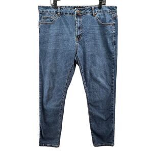 Indigo Wisdom Jeans Mens 38x30 Blue Classic Straight Fit Denim Stretch Comfort